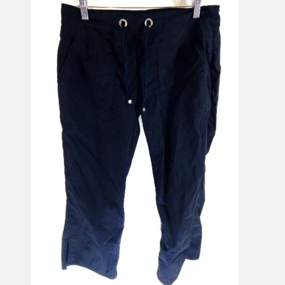 Prana Bliss Black Drawstring Capri Pants - Picture 1 of 3